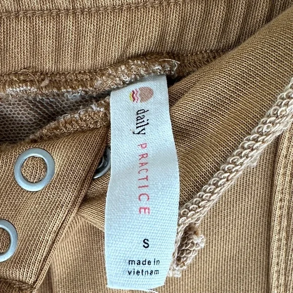 Daily Practice Anthropologie Women's Wide Leg Tan Utility Cargo Pants - Picture 10 of 16